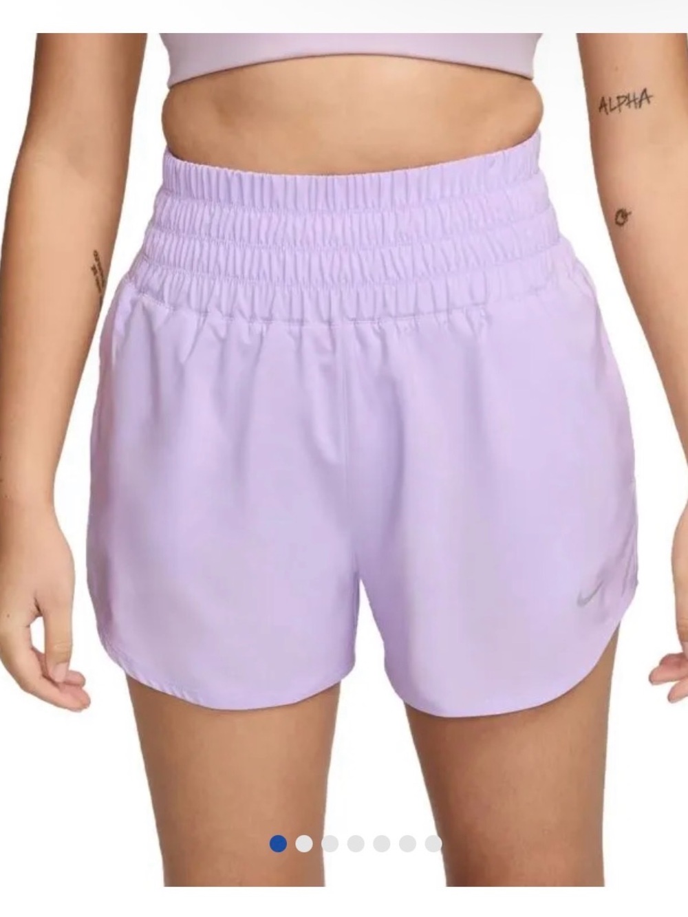 Nike One Women's Dri Fit High-Waist Performance Shorts - Light Lavender